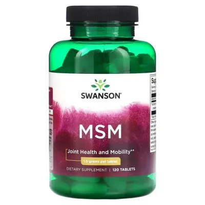 Метилсульфонілметан Swanson MSM таблетки по 1500 мг №120
