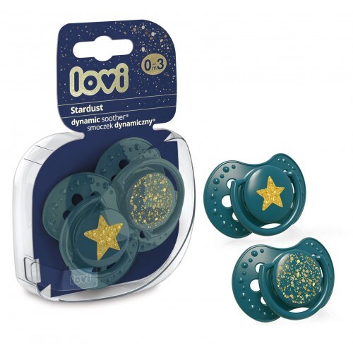 Пустышка силиконовая Lovi Stardust динамическая, 22/892-green, 0-3 месяца, 2 шт
