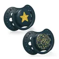 Пустушка силіконова Lovi Stardust динамічна, 22/892-green, 0-3 місяці, 2 шт
