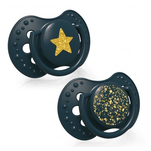 Пустушка силіконова Lovi Stardust динамічна, 22/894-green, 6-18 місяці, 2 шт