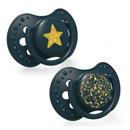 Пустушка силіконова Lovi Stardust динамічна, 22/894-green, 6-18 місяці, 2 шт