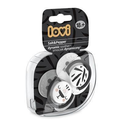 Пустушка силіконова Lovi Salt&Pepper динамічна 22/880, 18+ місяців, 2 шт