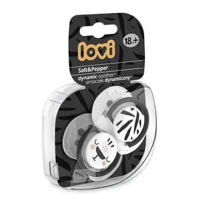 Пустушка силіконова Lovi Salt & Pepper динамічна 22/880, 18+ місяців, 2 шт
