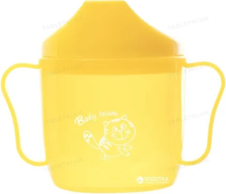 Поїльник Baby Team 5007 зі спаутом і ручками, від 6 місяців, 180 мл