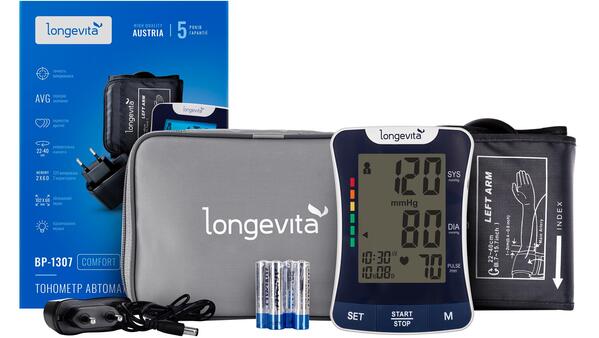 Тонометр Longevita BP-1307 автоматический с сетевым адаптером