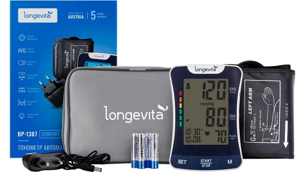 Тонометр Longevita BP-1307 автоматичний з мережевим адаптером