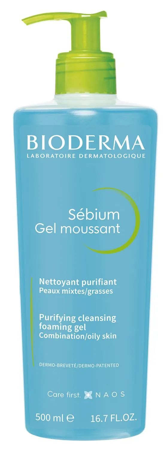 Гель Bioderma Sebium очищуючий для обличчя, для жирної та комбінованої шкіри, 500 мл