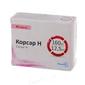 Корсар Н таблетки, в/плів. обол. по 160 мг/12.5 мг №30 (10х3)
