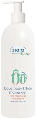 Гель для тіла і волосся Ziaja Baby гіпоалергенний очищаючий, 400 мл