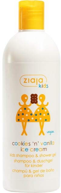 Гель-шампунь для душа Ziaja Kids Ванильное мороженое и печенье, 400 мл
