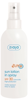 Лосьон Ziaja Солнечная серия защитный спрей SPF 30+, 170 мл