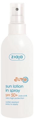 Лосьон Ziaja Солнечная серия увлажняющий спрей, SPF 50, 170 мл