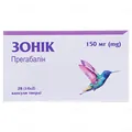 Зонік капсули тв. по 150 мг №28 (14х2)