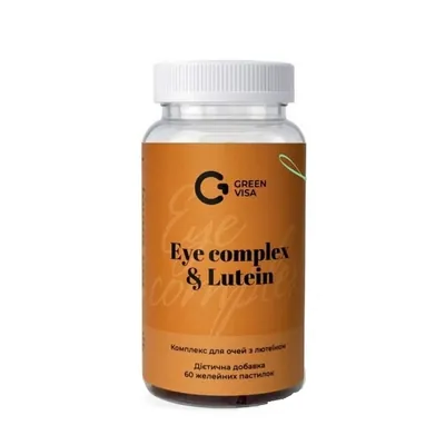 Комплекс для очей Грін Віза Eye complex & Lutein желейні пастилки №60