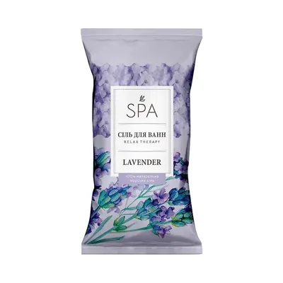 Сіль для ванн Spa натуральна морська, лаванда, 500 г