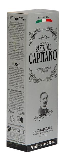 Зубна паста Pasta del Capitano 1905 з вугіллям, 75 мл