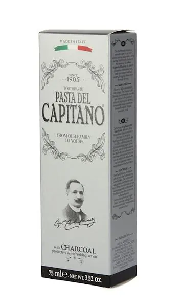 Зубна паста Pasta del Capitano 1905 з вугіллям, 75 мл