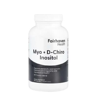 Мио-инозитол и D-хиро инозитол Fairhaven Health Myo + D-Chiro Inositol, 240 капсул