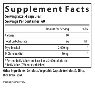 Міо-інозитол та D-хиро інозитол Fairhaven Health Myo + D-Chiro Inositol, 240 капсул