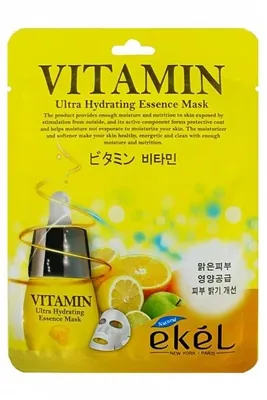 Маска тканинна для обличчя Ekel Vitamin з вітаміном С, 25 мл