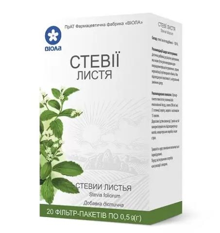 Фиточай Виола Стевия листья №20 по 0,5 г в фил.-пак.