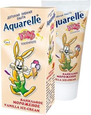Зубная паста Aquarelle Kids Ванильное мороженое детская, 50 мл