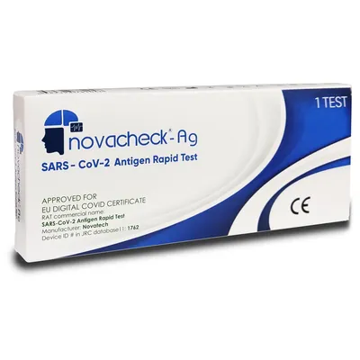 Тест Novacheck-Ag Sars CoV-2 Antigen Rapid Test для виявлення антигенів коронавірусу Covid-19, 1 штука