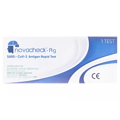 Тест Novacheck-Ag Sars CoV-2 Antigen Rapid Test для виявлення антигенів коронавірусу Covid-19, 1 штука