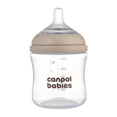 Пляшечка антиколікова Canpol Babies Natural Shape 35/400 з соскою Dual-zone з широким отвором, 150 мл