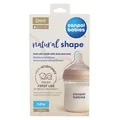 Пляшечка антиколікова Canpol Babies Natural Shape 35/400 з соскою Dual-zone з широким отвором, 150 мл