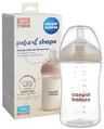 Пляшечка антиколікова Canpol Babies Natural Shape 35/401 з соскою Dual-zone з широким отвором, 260 мл