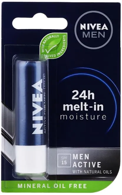 Бальзам для губ Nivea Men Active SPF15 для чоловіків, 4.8 г