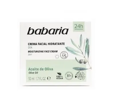 Крем для обличчя Babaria Olive Oil SPF15 зволожуючий з олією оливи, 50 мл