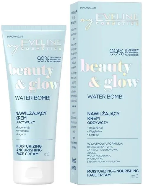 Крем для обличчя Eveline Beauty & Glow Water Bomb! зволожуючий поживний, 75 мл
