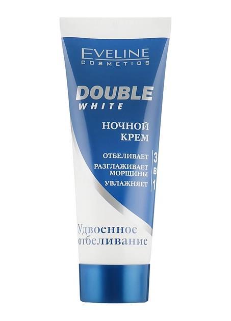 Крем для лица Eveline Double White 3в1 Двойное отбеливание ночной, 75 мл