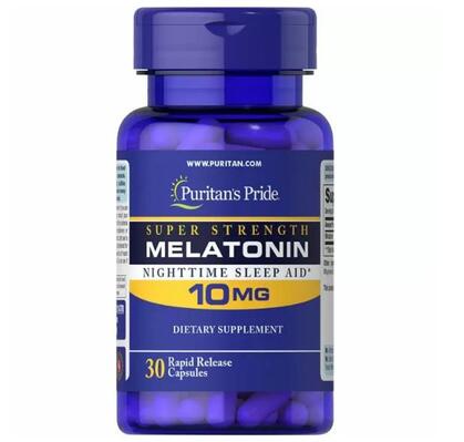 Мелатонин Puritan's Pride Melatonin 10 мг, 30 капсул