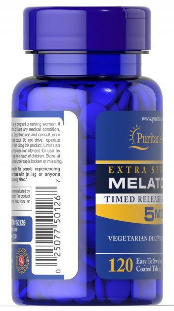 Мелатонін Puritan's Pride Melatonin 5 мг, 120 таблеток