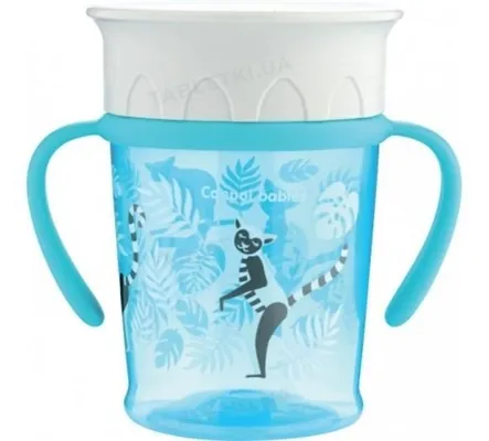 Кружка Canpol babies Jungle 360, бірюзова, 56/504_tur, 270 мл