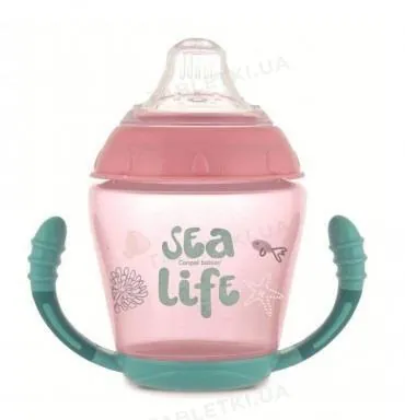 Кружка-непроливайка Canpol babies Sea Life з м'яким силіконовим носиком, рожева, 56/501_pin, 230 мл