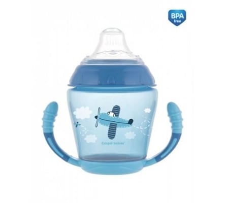Кружка-непроливайка Canpol babies Toys с мягким силиконовым носиком, синяя, 56/502_blu, 230 мл