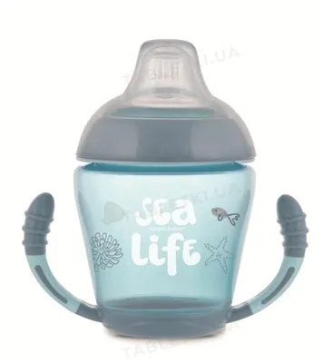 Кружка-непроливайка Canpol babies Sea Life з м'яким силіконовим носиком, сіра, 56/501_grey, 230 мл