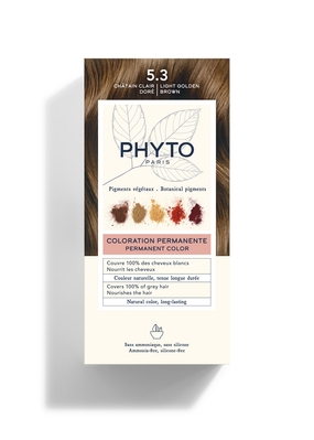 Крем-краска Phyto Phytocolor, тон 5.3 светлый шатен золотистый, 60 мл + 40 мл
