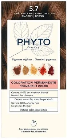 Крем-фарба Phyto Phytocolor, тон 5.7 світлий шатен каштановий