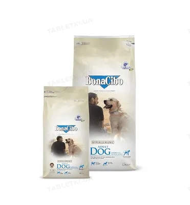 Корм сухий для собак BonaCibo Adult Dog Chicken & Rice with Anchovy з м'ясом курки, анчоусами і рисом, 15 кг