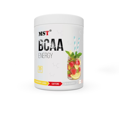 Комплекс аминокислот MST Nutrition BCAA Energy клубника-лайм, 315 г