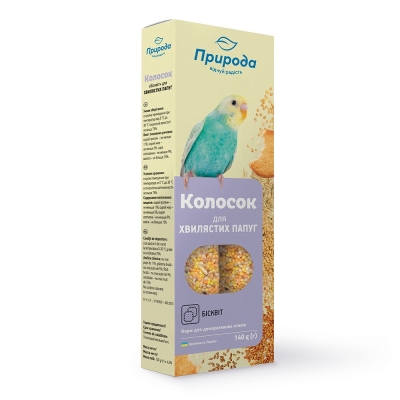 Корм для волнистых попугаев Природа ПР-31 Колосок бисквит, 140 г