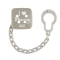 Ланцюжок для пустушки Canpol babies I Love Mummy, сірий, 2/434_grey
