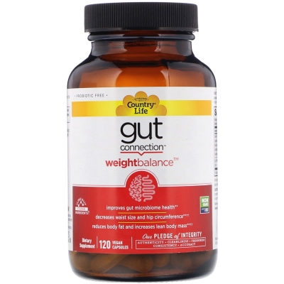 Натуральная добавка Country Life Баланс веса Weight Balance Gut Connection, 120 капсул