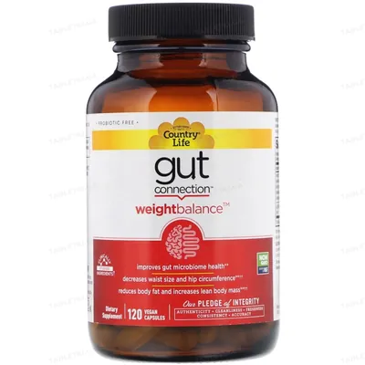 Натуральна добавка Country Life Баланс ваги Weight Balance Gut Connection, 120 капсул