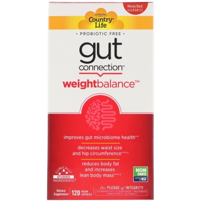 Натуральная добавка Country Life Баланс веса Weight Balance Gut Connection, 120 капсул